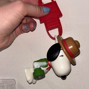 Charming Snoopy Key Holder with Red and Green Accents